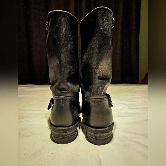 Double H Black Leather Men's Engineer/Motorcycle Boots Size 8.5 D - Picture 3 of 9